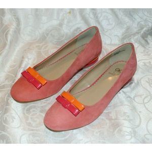 Rara Avis Women Coral Orange Pink Suede  Size 7 M